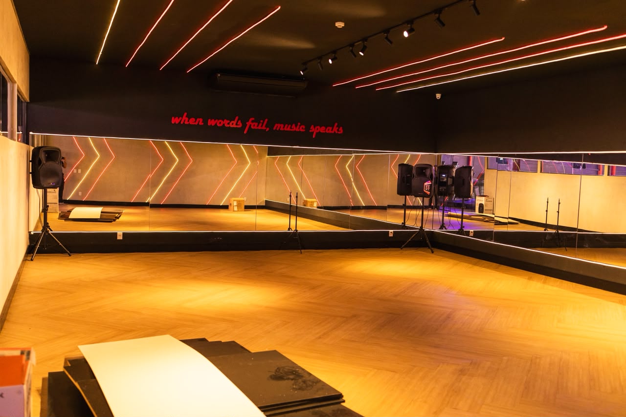 Sala de aulas coletivas da SkyFit CPA